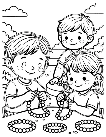 Beading coloring page