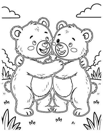 Bear Cubs coloring page