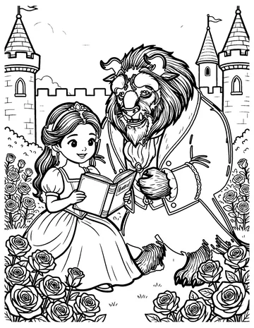 Beauty and the Beast coloring page