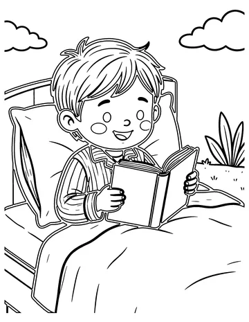 Bedtime Routine coloring page