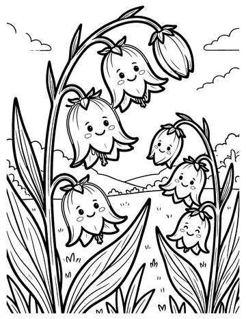 Bellflowers coloring page
