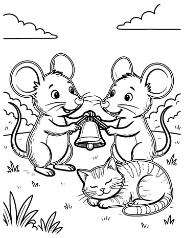 Belling the Cat coloring page