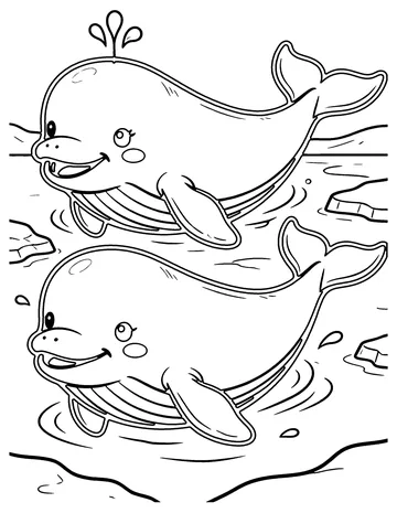 Beluga Whales coloring page