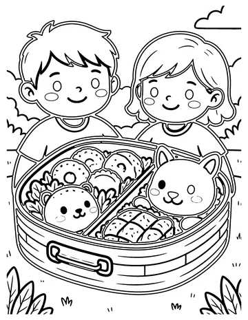 Bento Box coloring page