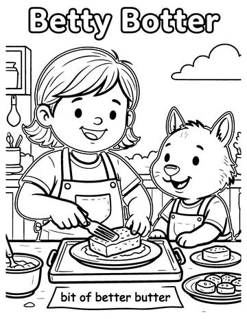 Betty Botter coloring page
