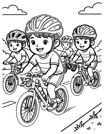 Bicycle Race coloring page