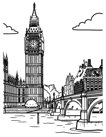 Big Ben coloring page