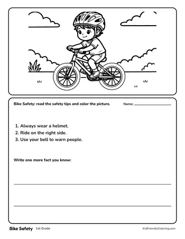 Bike Safety coloring page