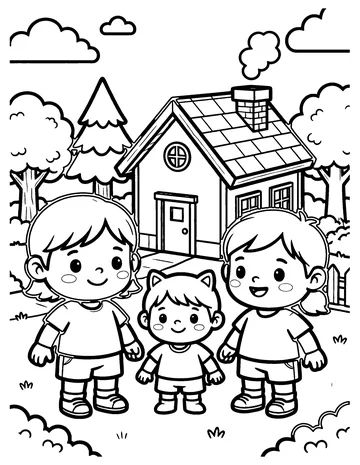 Block Building World coloring page