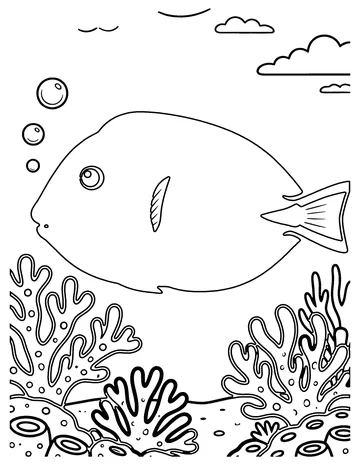 Blue Tang coloring page