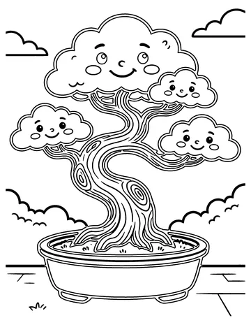 Bonsai Tree coloring page