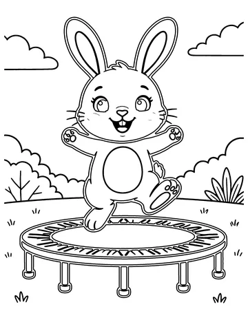 Bouncing Bunny coloring page
