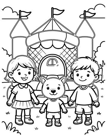 Bouncy Castle coloring page