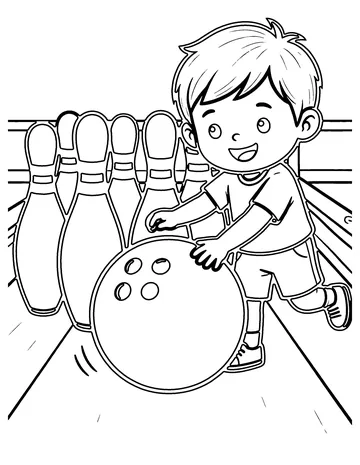 Bowling coloring page