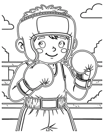 Boxing Gloves coloring page