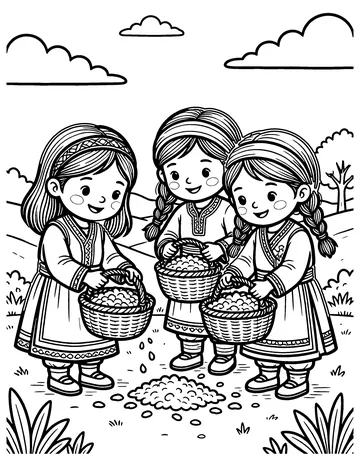 Bread from Heaven coloring page