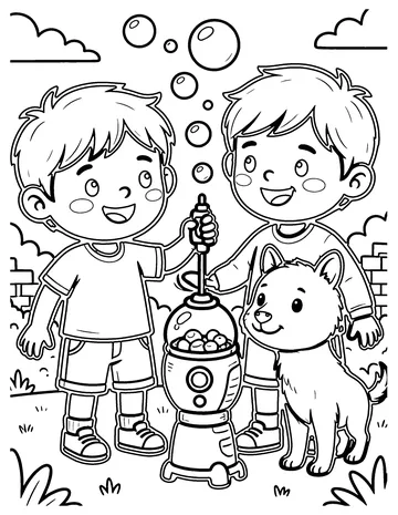 Bubble Machine coloring page