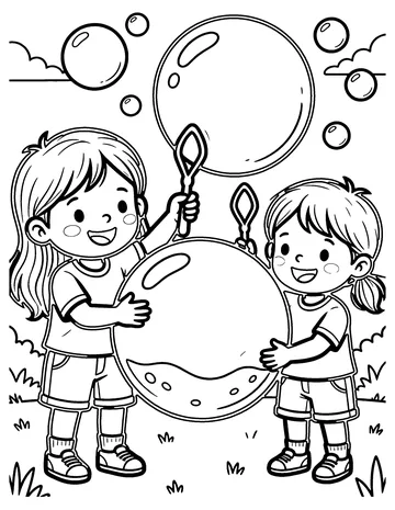 Bubble Wands coloring page