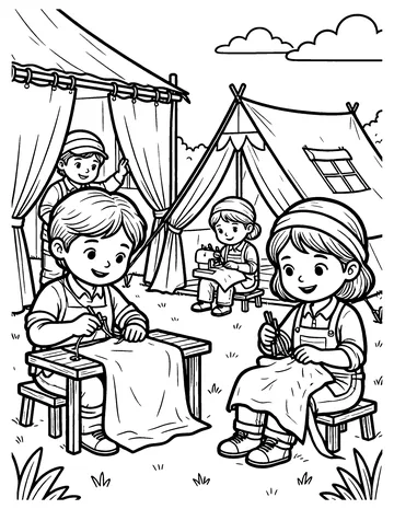 Building the Tabernacle coloring page