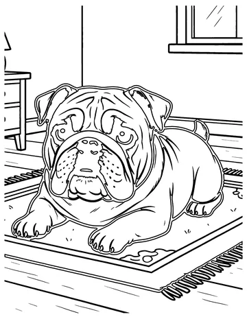 Bulldog coloring page