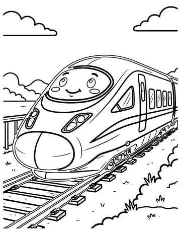 Bullet Train coloring page