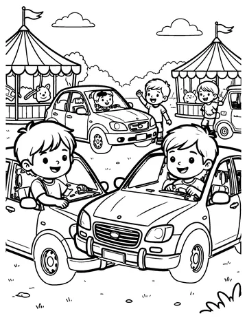 Bumper Cars coloring page