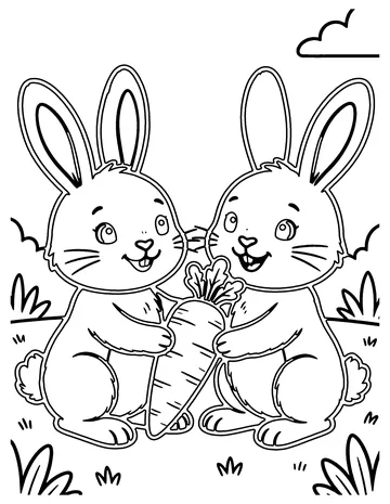 Bunny Pals coloring page