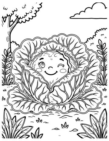Cabbage coloring page