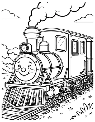 Caboose coloring page