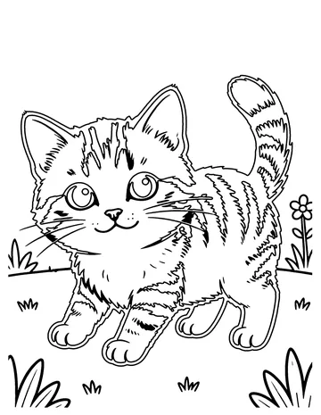 Calico Kitten coloring page