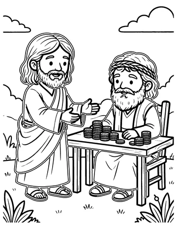 Calling Matthew coloring page