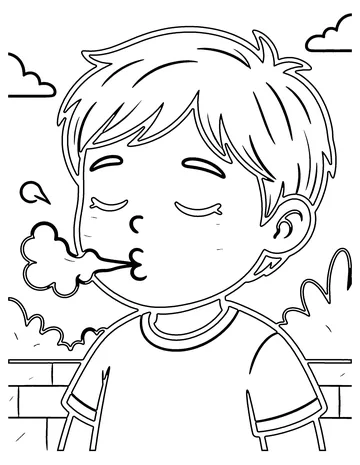 Calm Face coloring page