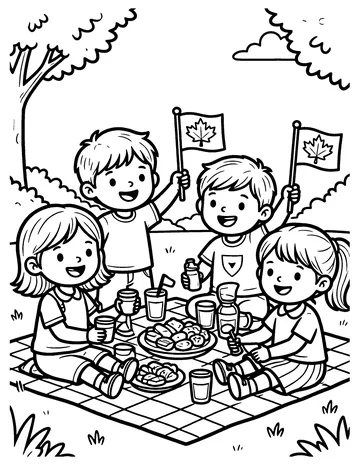 Canada Day coloring page