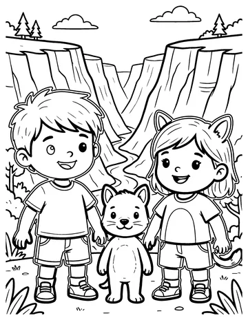Canyon coloring page