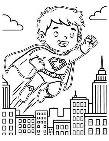 Cape Kid coloring page