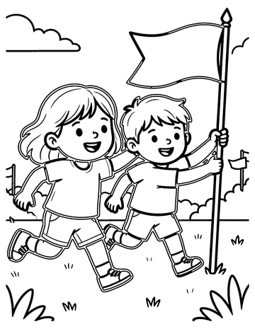 Capture the Flag coloring page