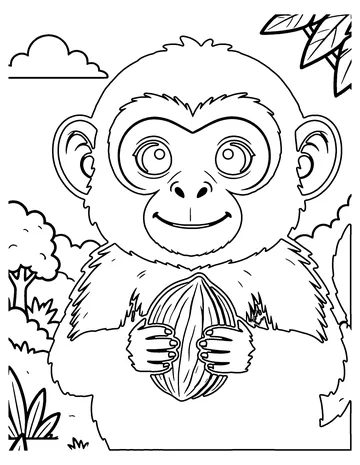 Capuchin coloring page