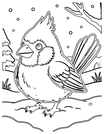 Cardinal coloring page