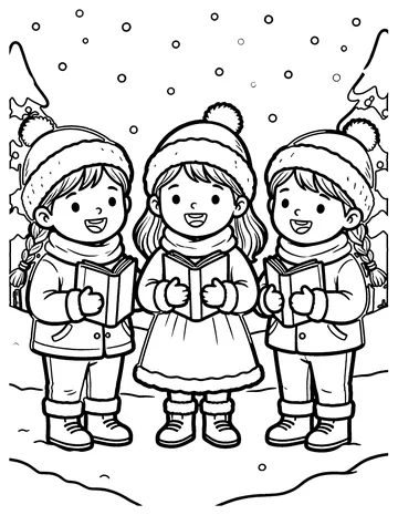 Caroling coloring page