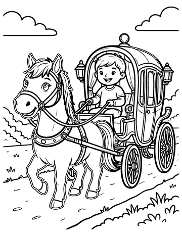 Carriage Horse coloring page