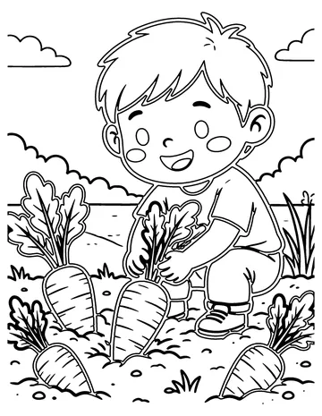 Carrots coloring page