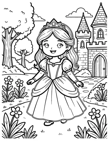 Castle Gardens coloring page