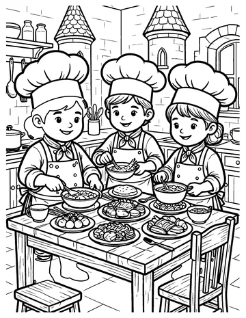 Castle Kitchen coloring page