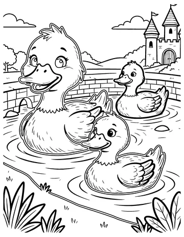 Castle Moat coloring page