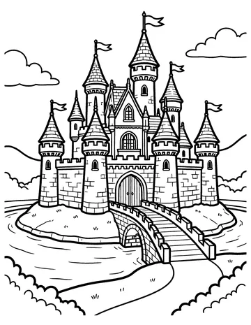 Castle on the Hill coloring page