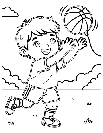 Catch in the End Zone coloring page