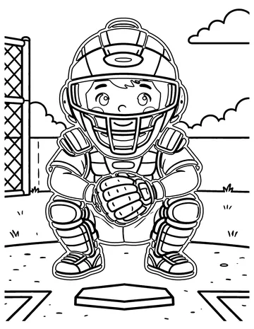 Catcher's Mitt coloring page