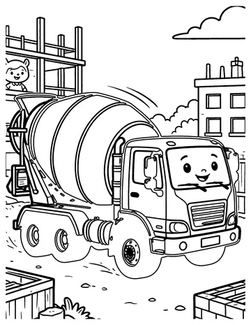 Cement Mixer coloring page