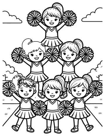 Cheer Pyramid coloring page