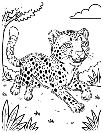 Cheetah coloring page
